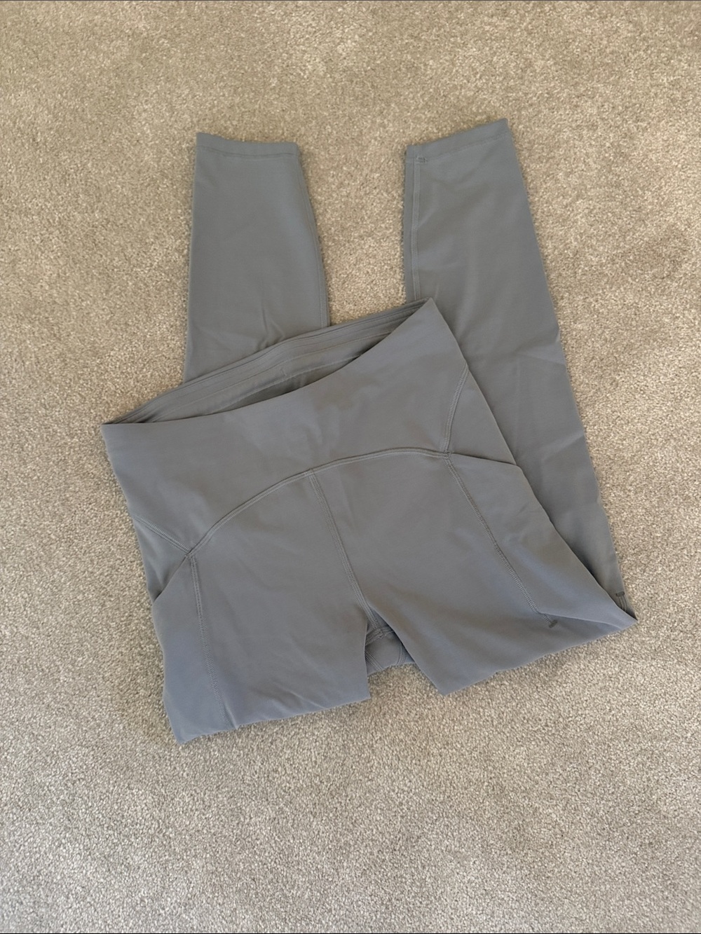 lululemon athletica Girls' Gray Seam-Detail Leggings